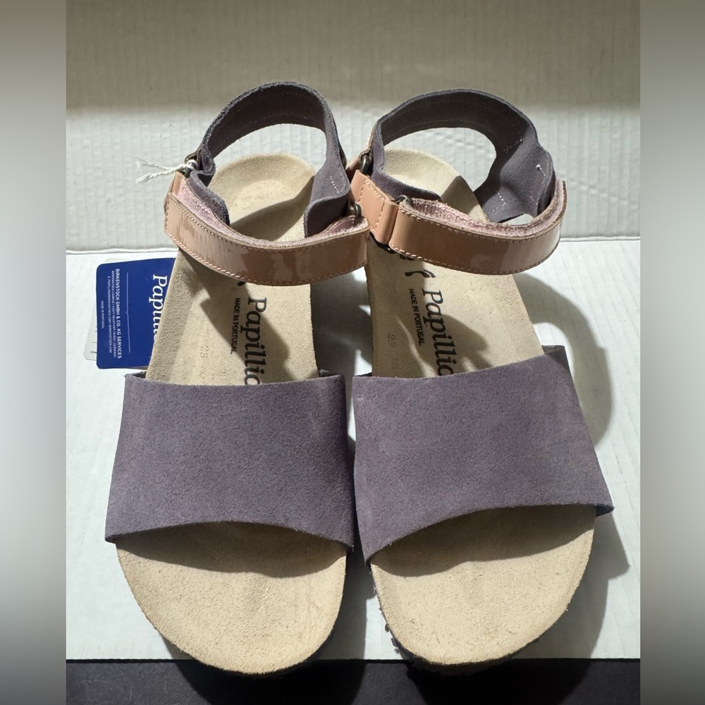 Papillio Birkenstock Eve Lilac Suede Ankle Strap Sandals Size 40 W9 M7 BNWT